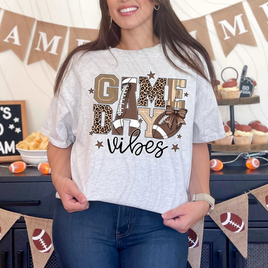 Football Game Day Vibes Short Sleeve T-shirt