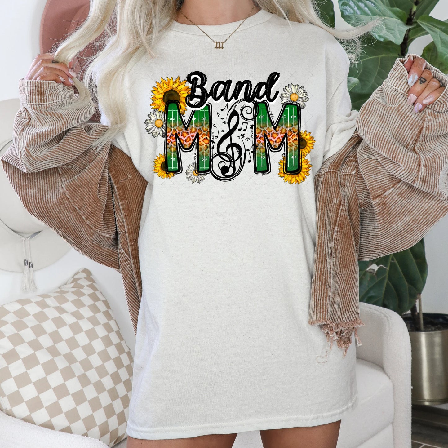 Band Mom Sunflowers Short Sleeve T-shirt
