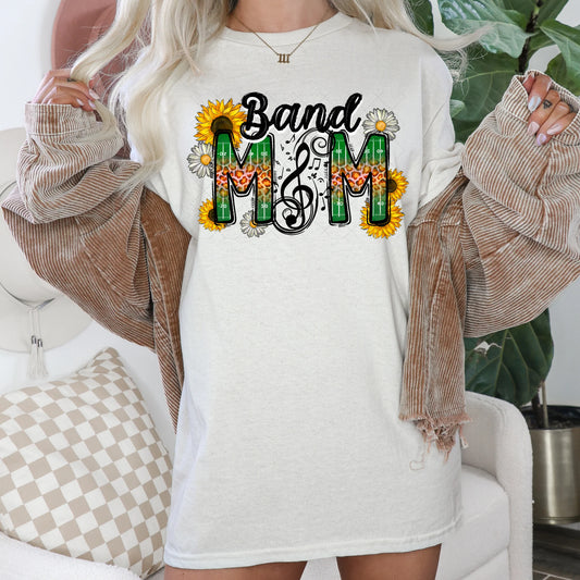Band Mom Sunflowers Short Sleeve T-shirt
