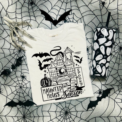 Haunted House Season Short Sleeve T-shirt