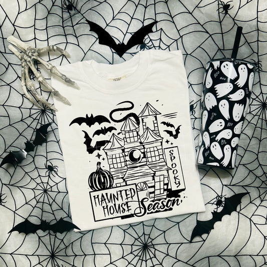 Haunted House Season Short Sleeve T-shirt