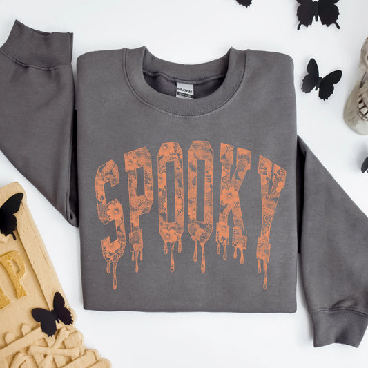 Spooky Drip Orange Short Sleeve T-shirt