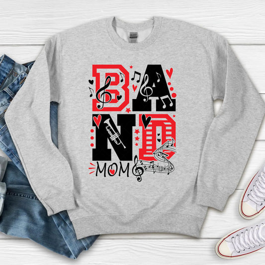 Band Mom Red & Black Short Sleeve T-shirt